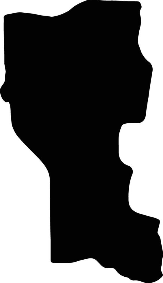 Donga Benin silhouette map vector