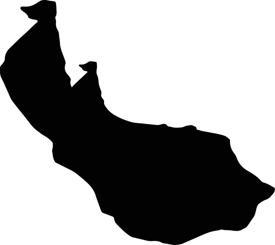 Gilan Iran silhouette map vector