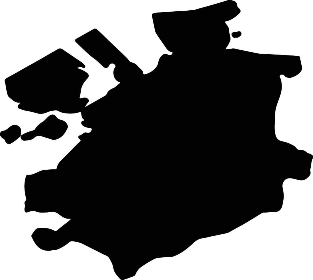 Fribourg Switzerland silhouette map vector