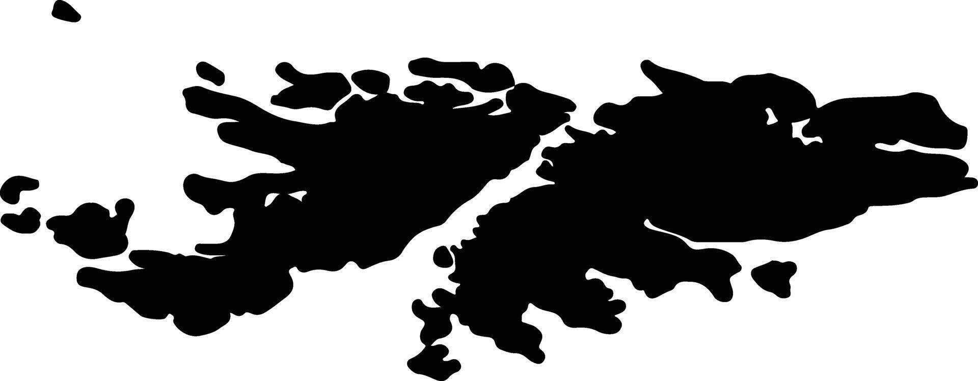 Falkland Islands Falkland Islands silhouette map vector
