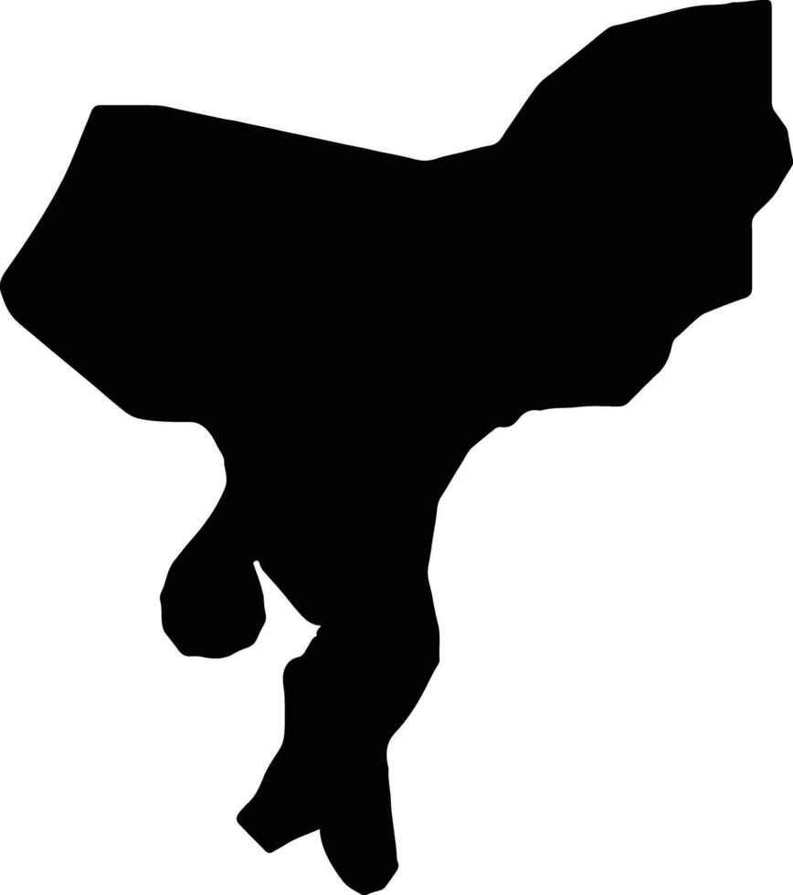 Dubreka Guinea silhouette map vector