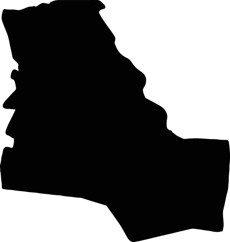 Dhi-Qar Iraq silhouette map vector