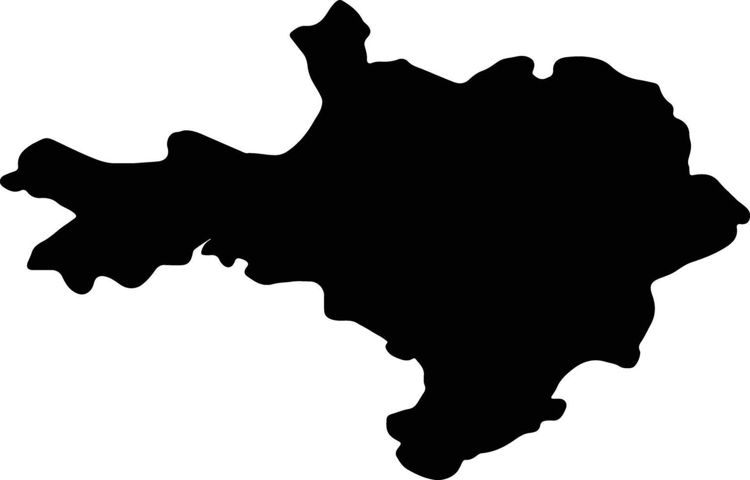 Gard France silhouette map vector
