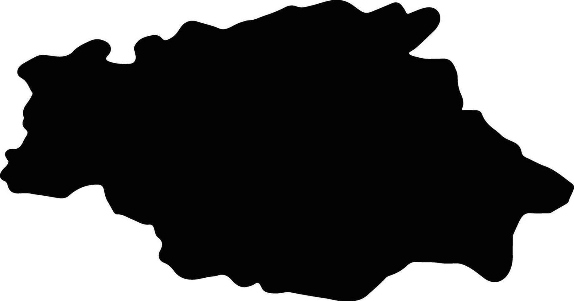 Gers France silhouette map vector
