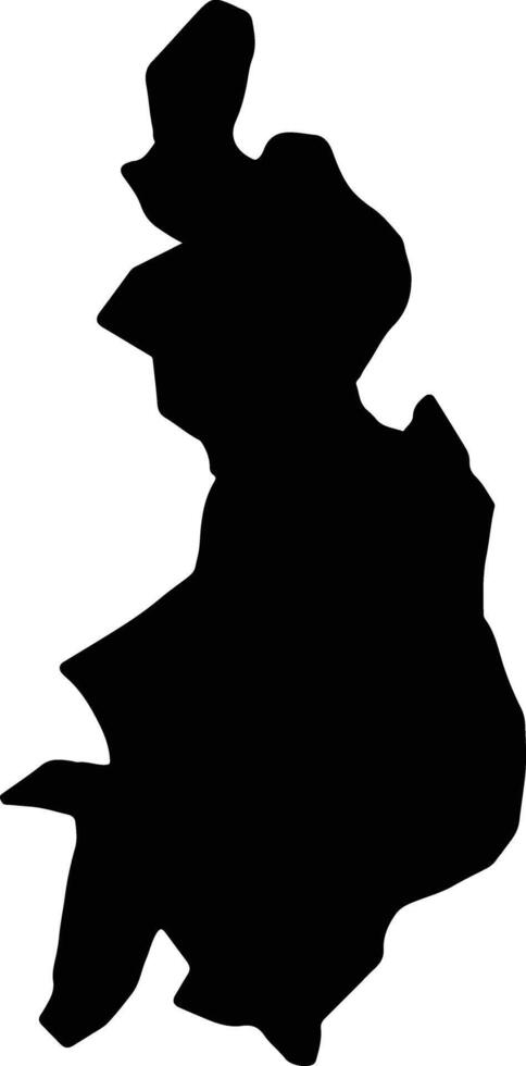 Gitega Burundi silhouette map vector