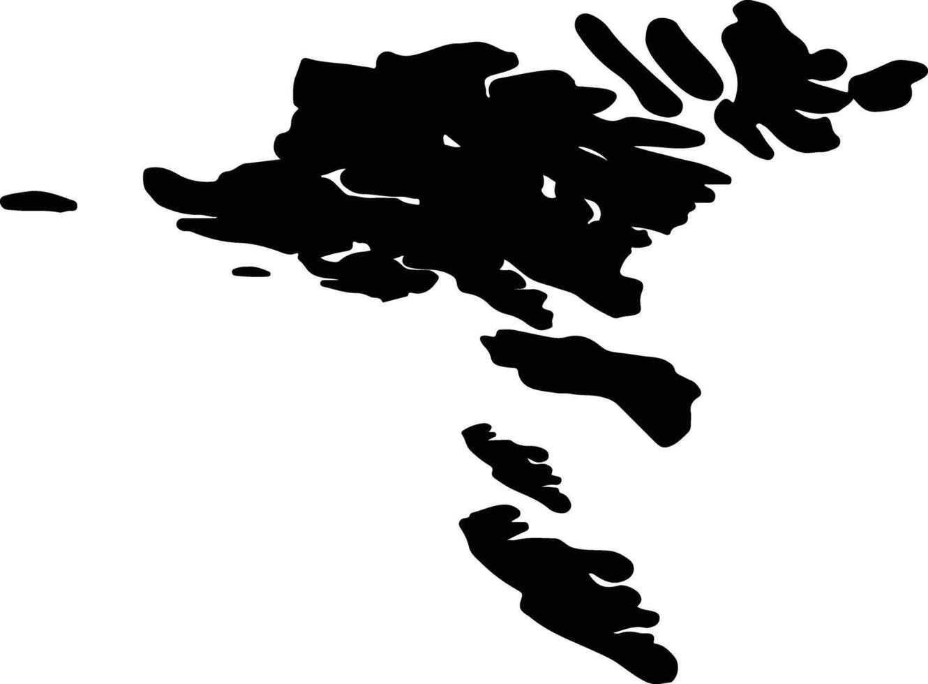 Eysturoyar Faroe Islands silhouette map vector