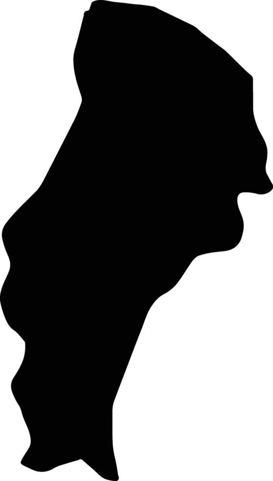 East Berbice-Corentyne Guyana silhouette map vector