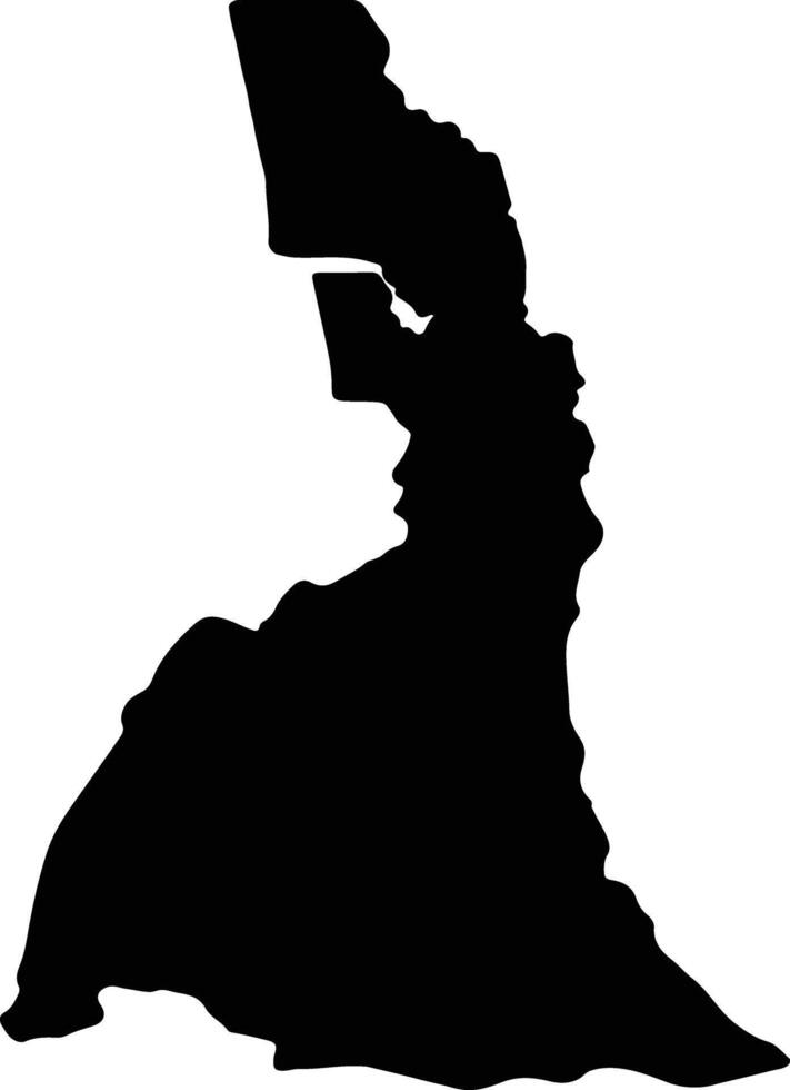 Extreme-Nord Cameroon silhouette map vector