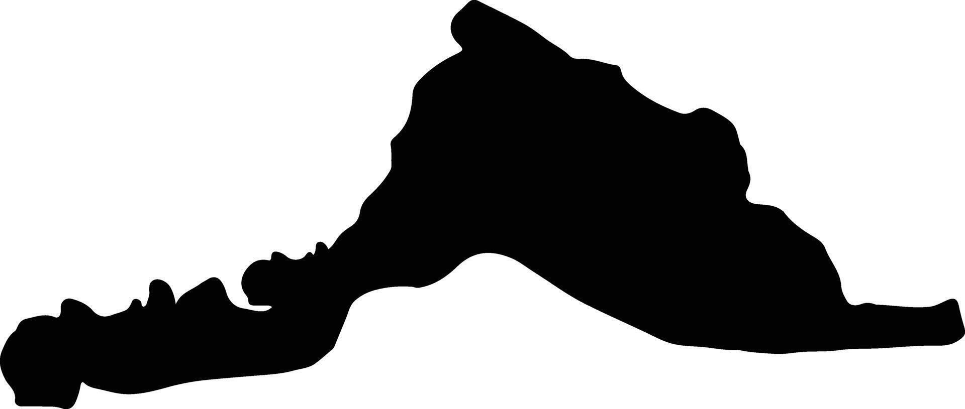 Geylegphug Bhutan silhouette map vector