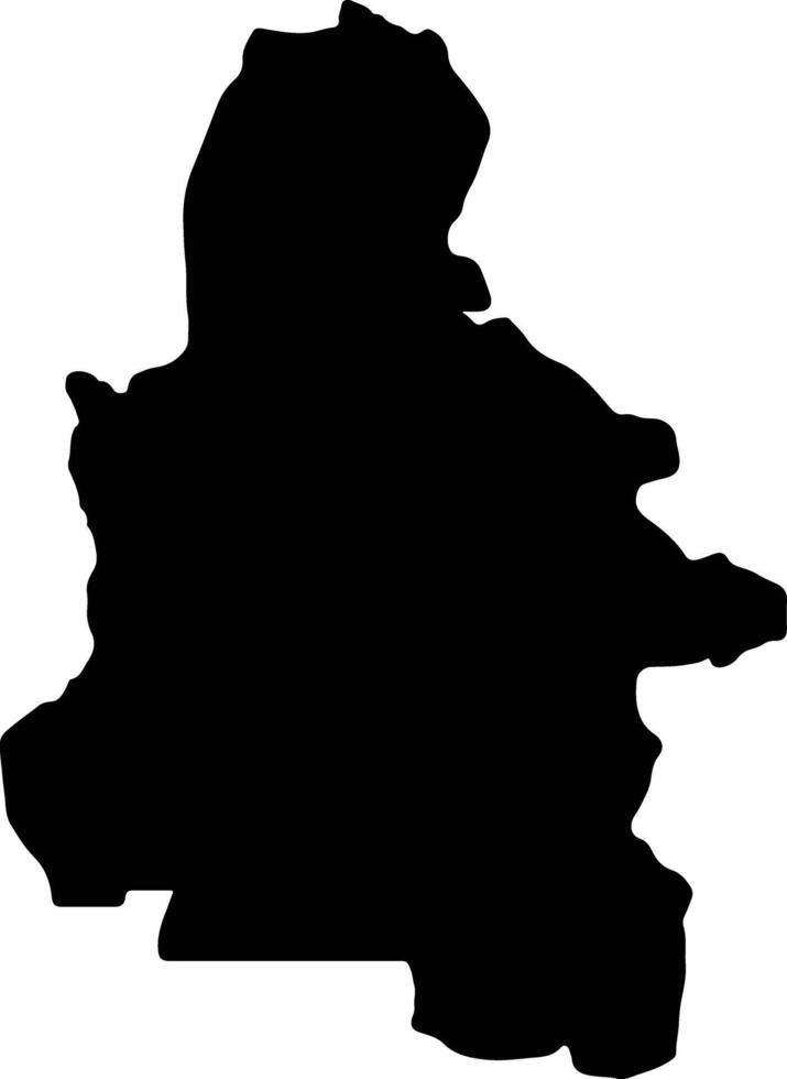 Kasai-Occidental Democratic Republic of the Congo silhouette map vector