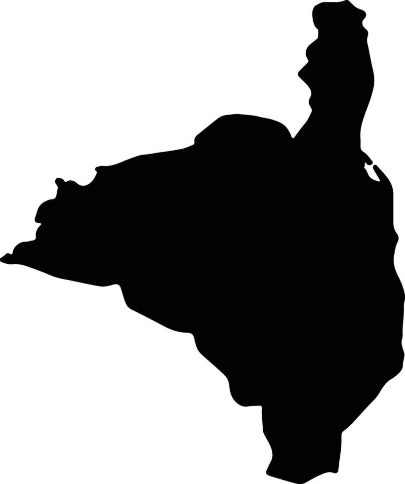 Haute-Corse France silhouette map vector