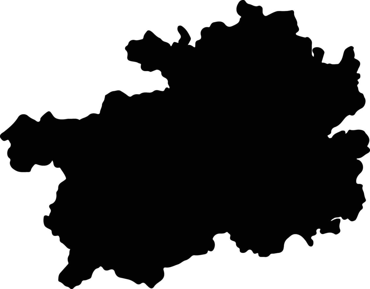 Guizhou China silhouette map vector