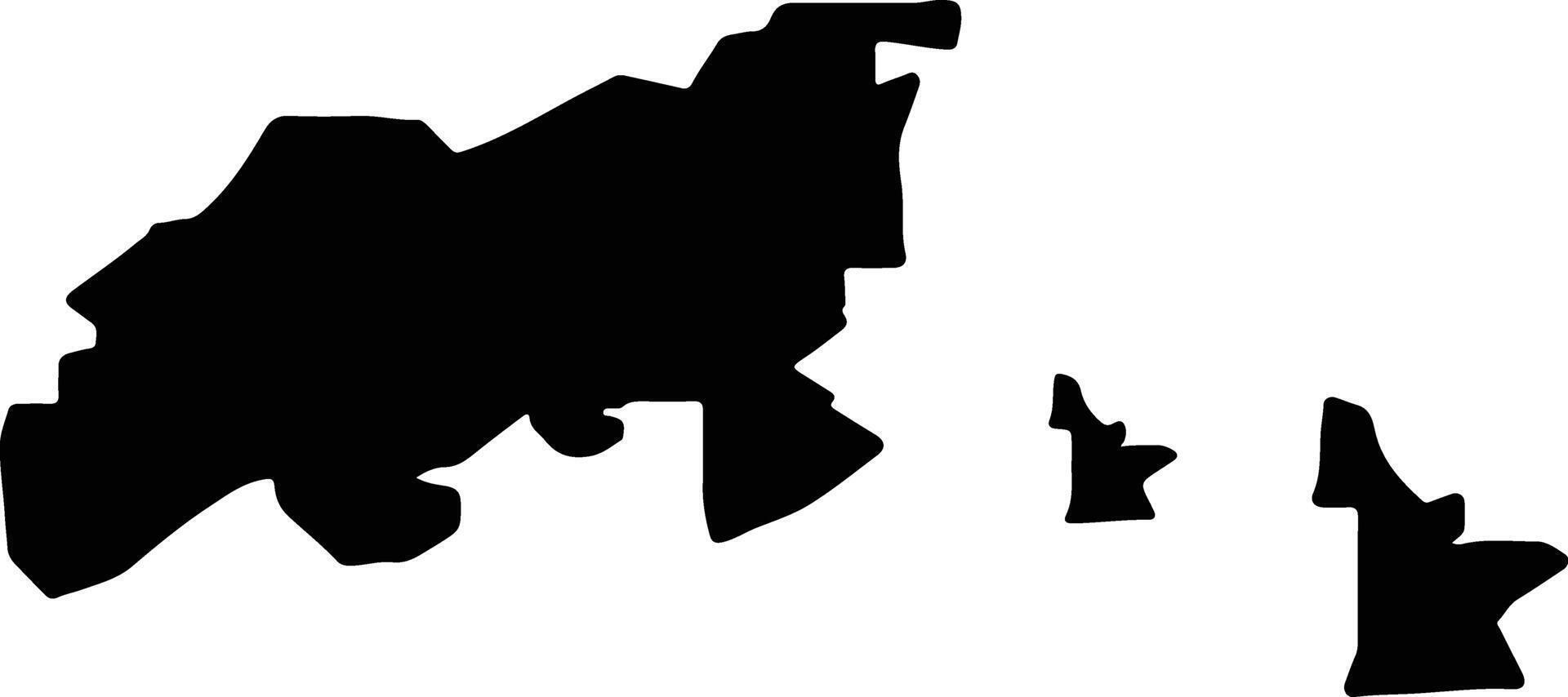 Islands Hong Kong silhouette map vector