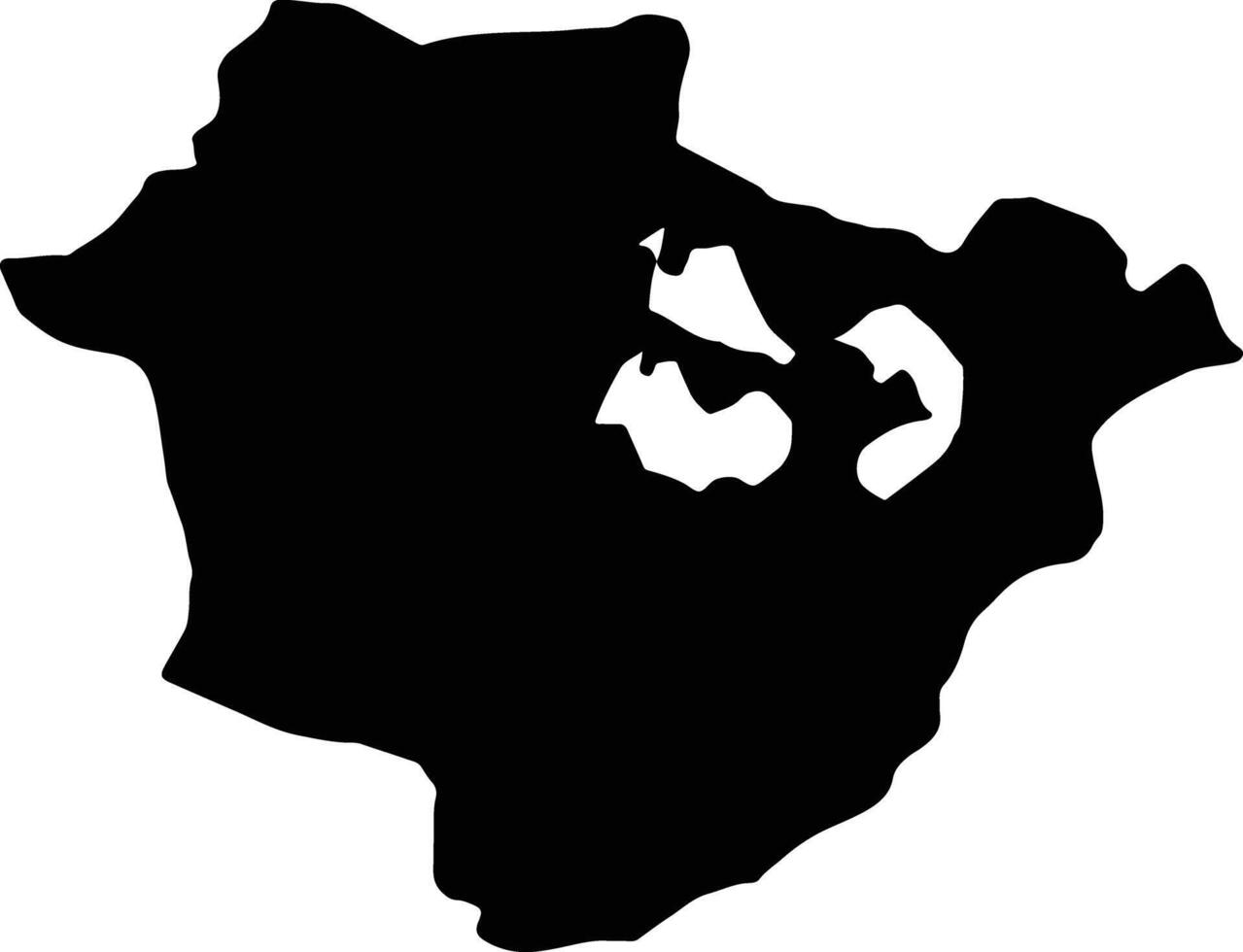 Hajdu-Bihar Hungary silhouette map vector