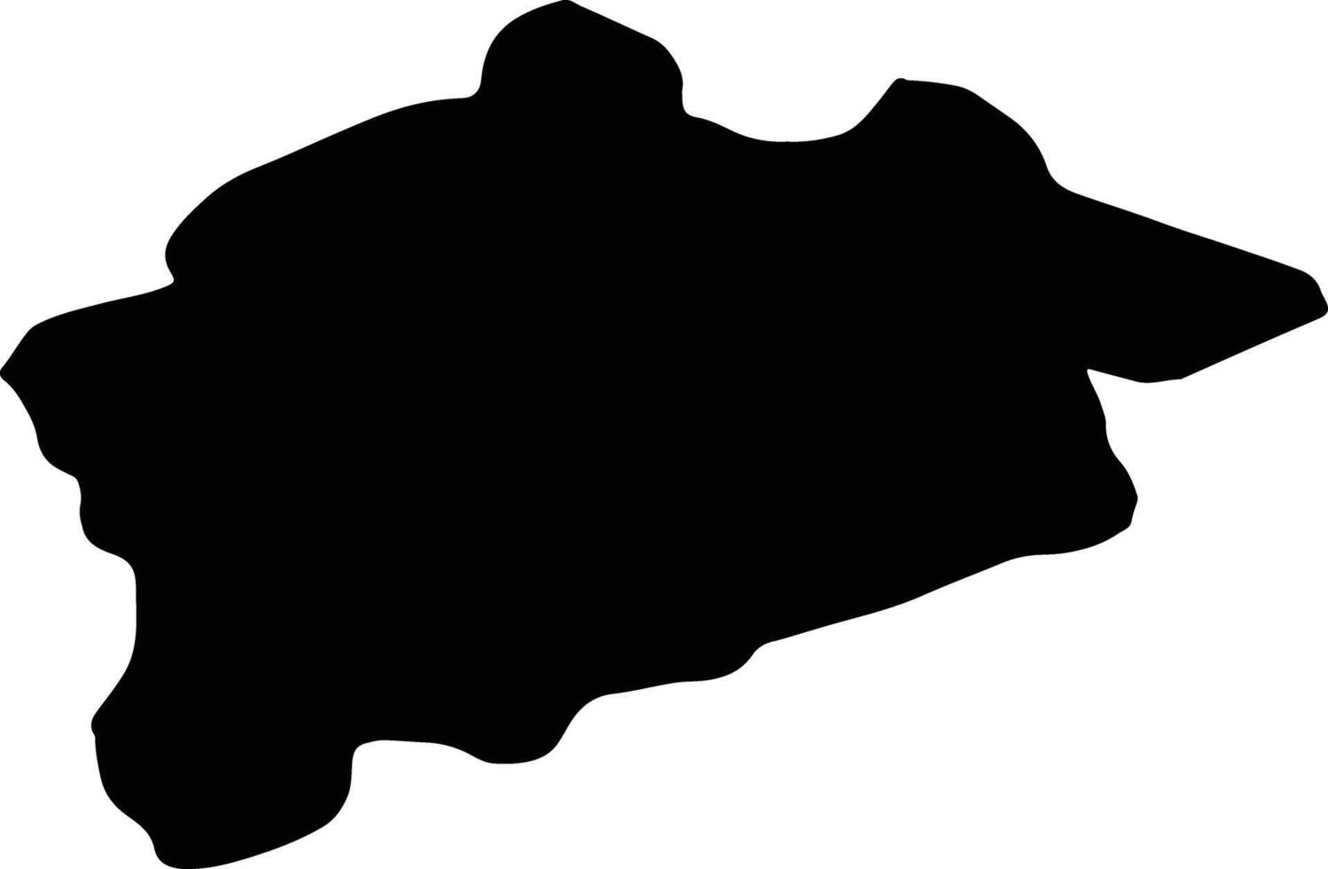 Guelma Algeria silhouette map vector