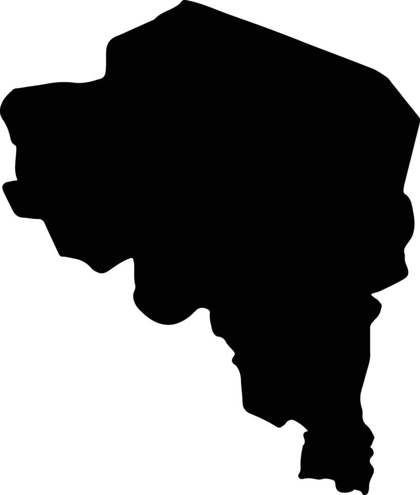 Kerman Iran silhouette map vector