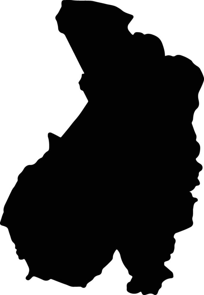 Haut-Ogooue Gabon silhouette map vector