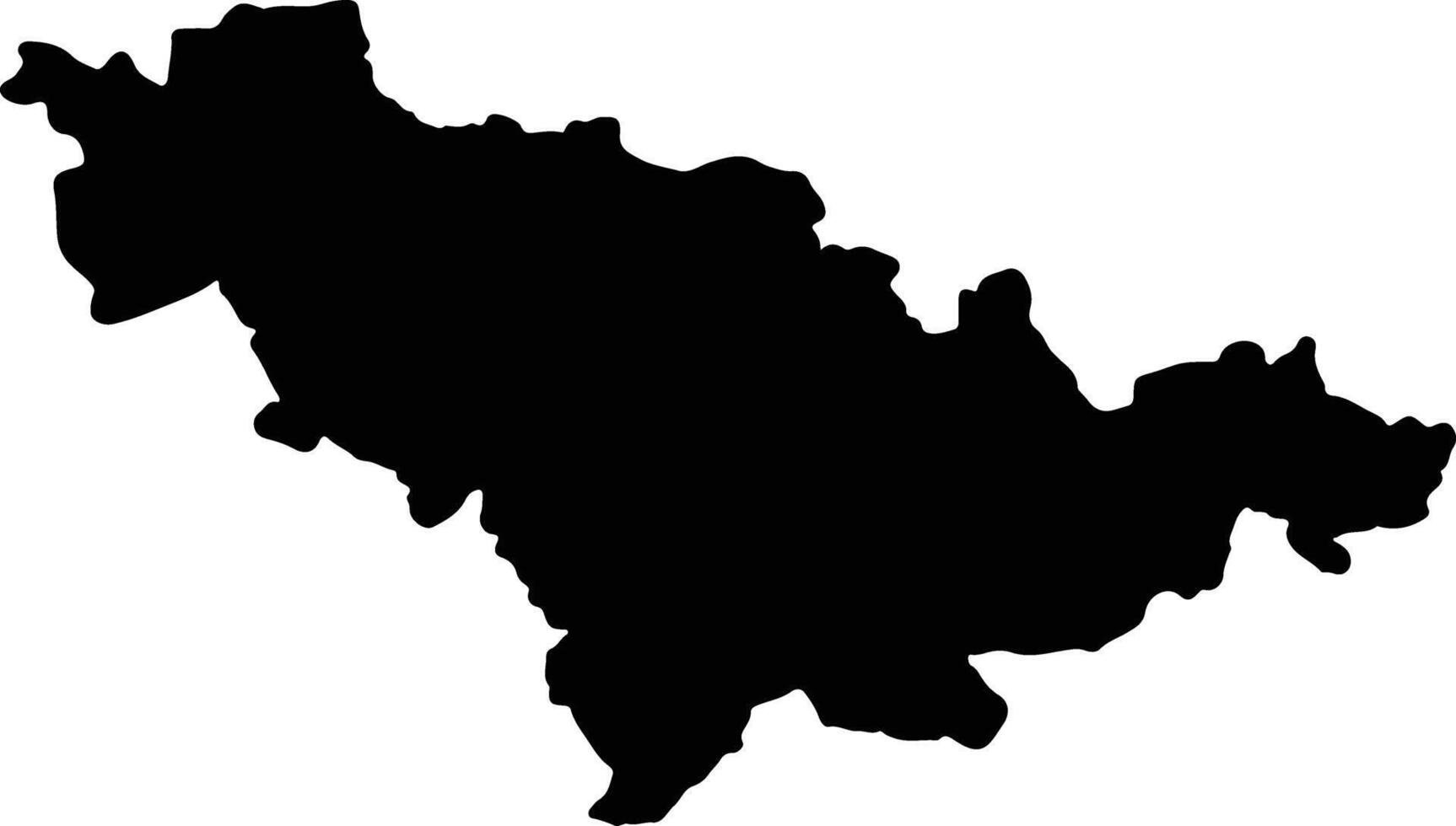 Jilin China silhouette map vector