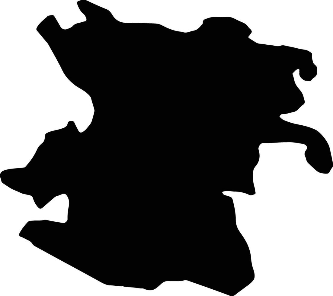 Hamadan Iran silhouette map vector