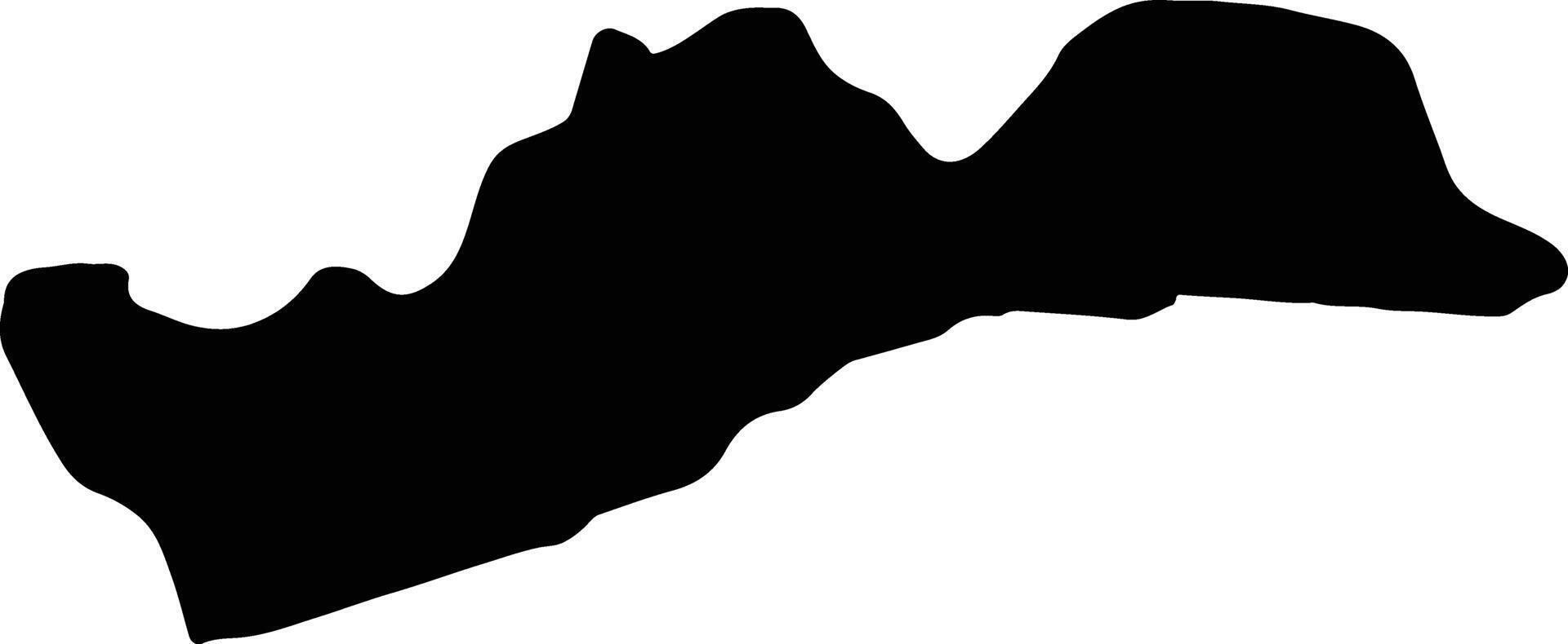 Greater Accra Ghana silhouette map vector
