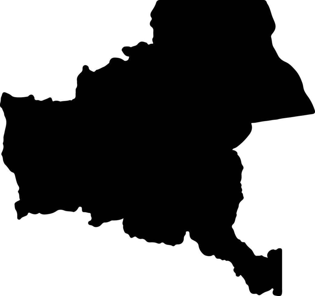 Katanga Democratic Republic of the Congo silhouette map vector