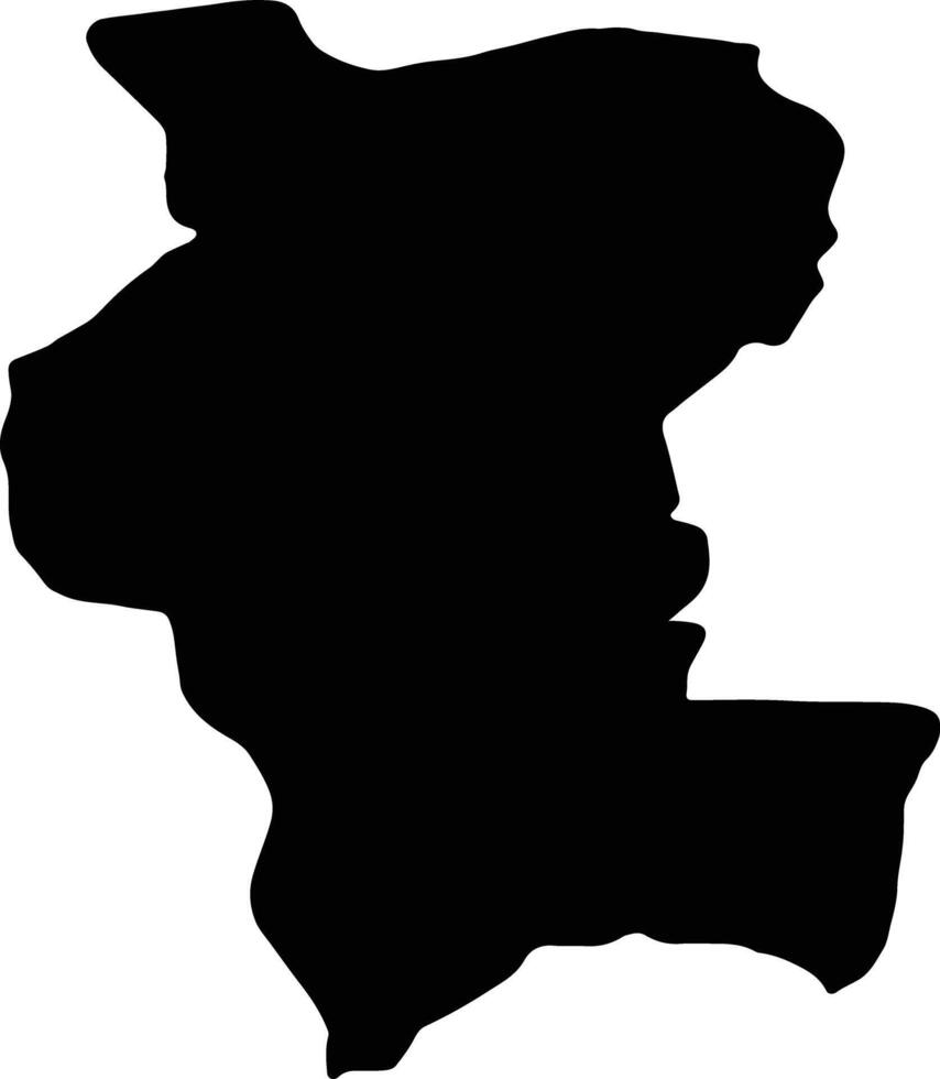 Kemo Central African Republic silhouette map vector