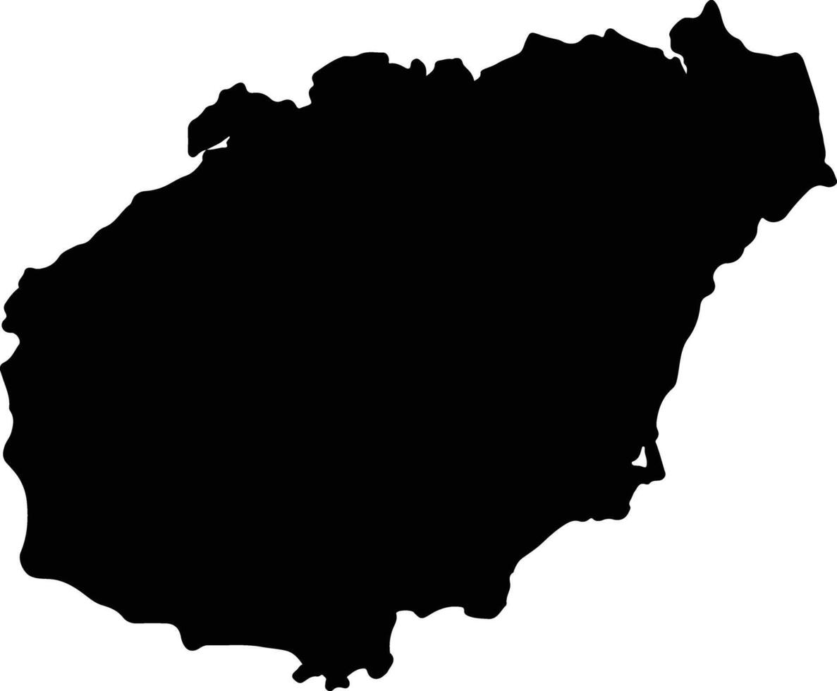 Hainan China silhouette map vector