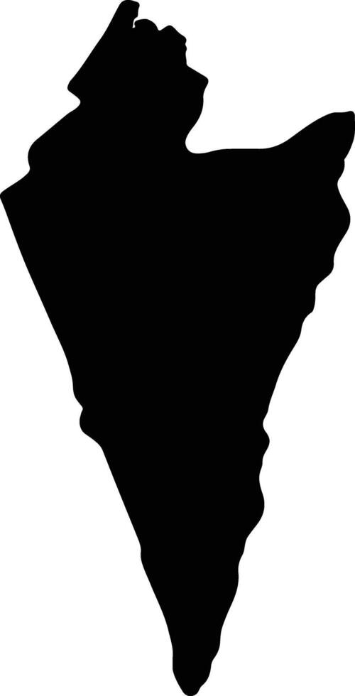 HaDarom Israel silhouette map vector