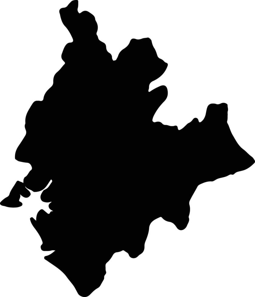 Littoral Cameroon silhouette map vector