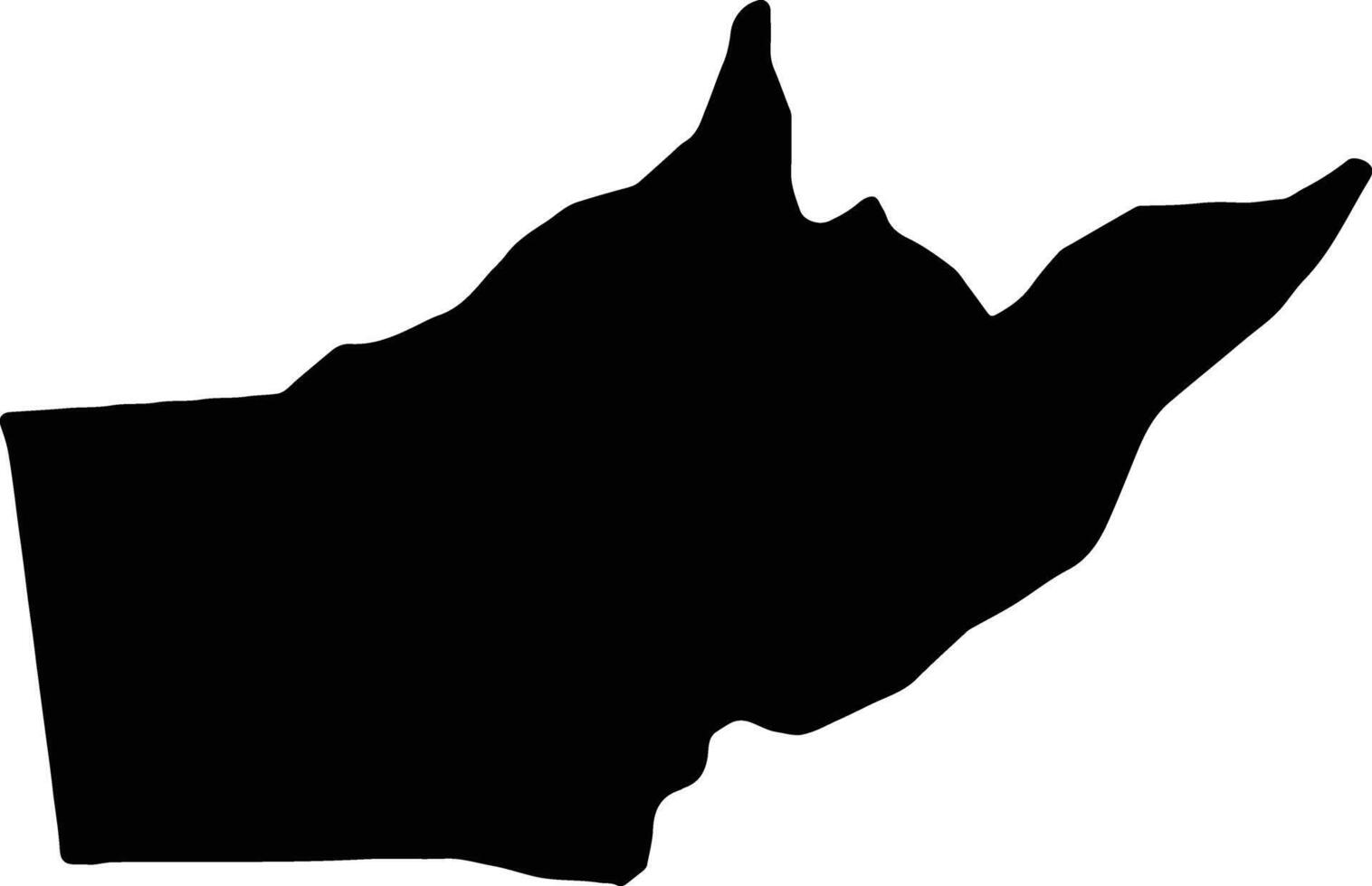 Makamba Burundi silhouette map vector
