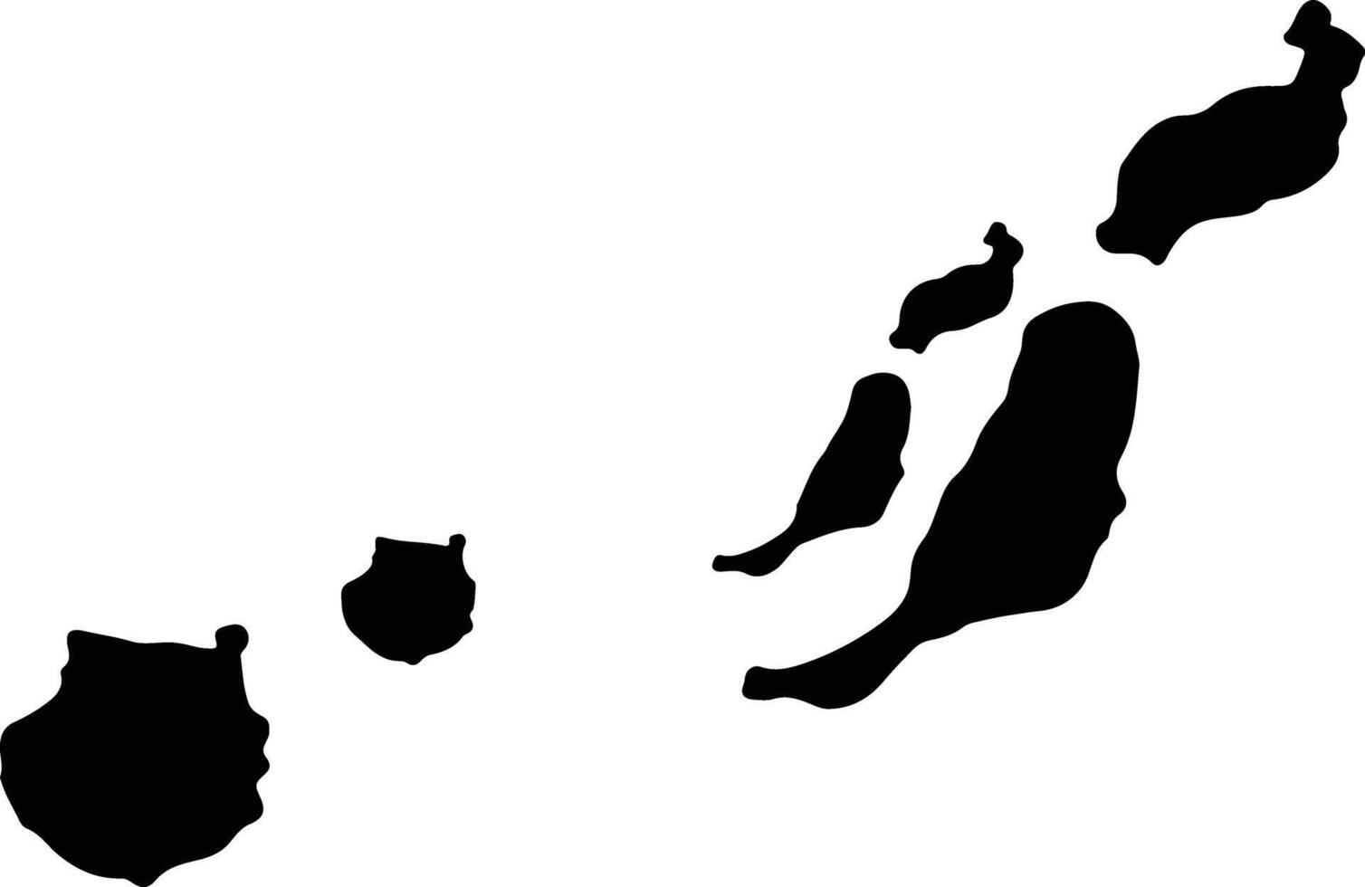 Las Palmas Spain silhouette map vector