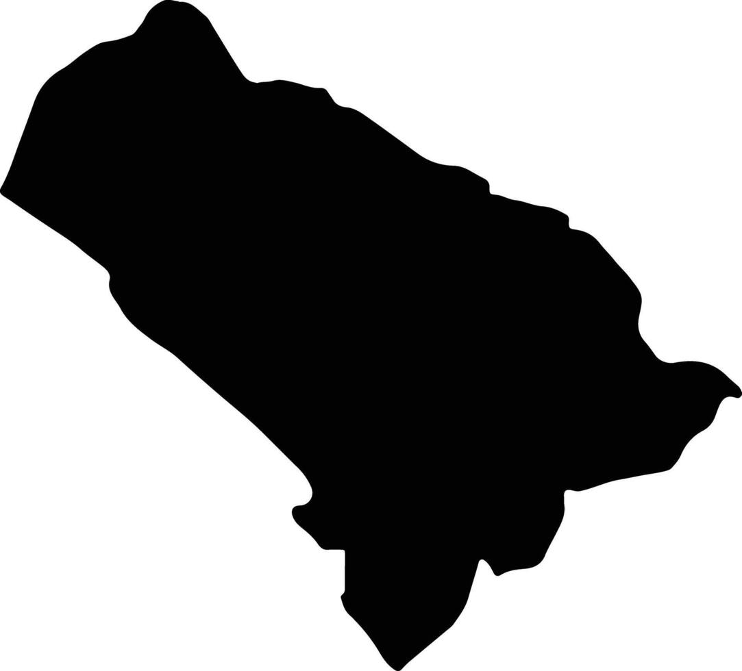 kouilou república de el congo silueta mapa vector