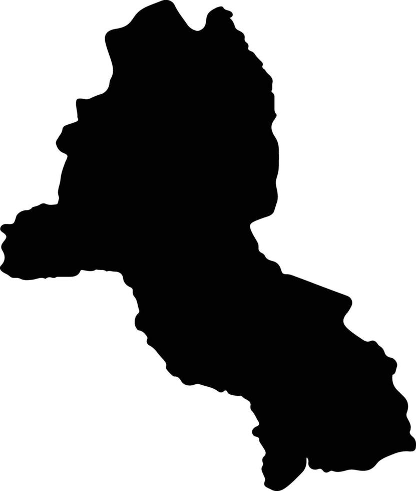 Malanje Angola silhouette map vector