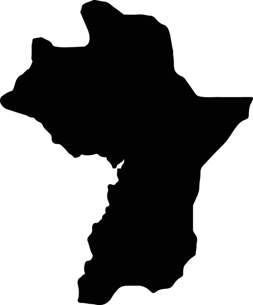 Kouroussa Guinea silhouette map vector
