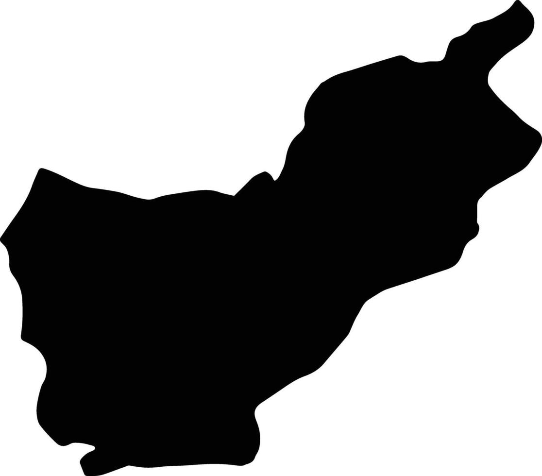 kunar Afganistán silueta mapa vector