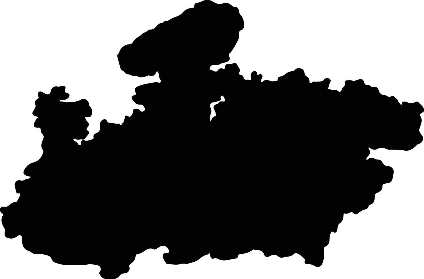 Madhya Pradesh India silhouette map vector