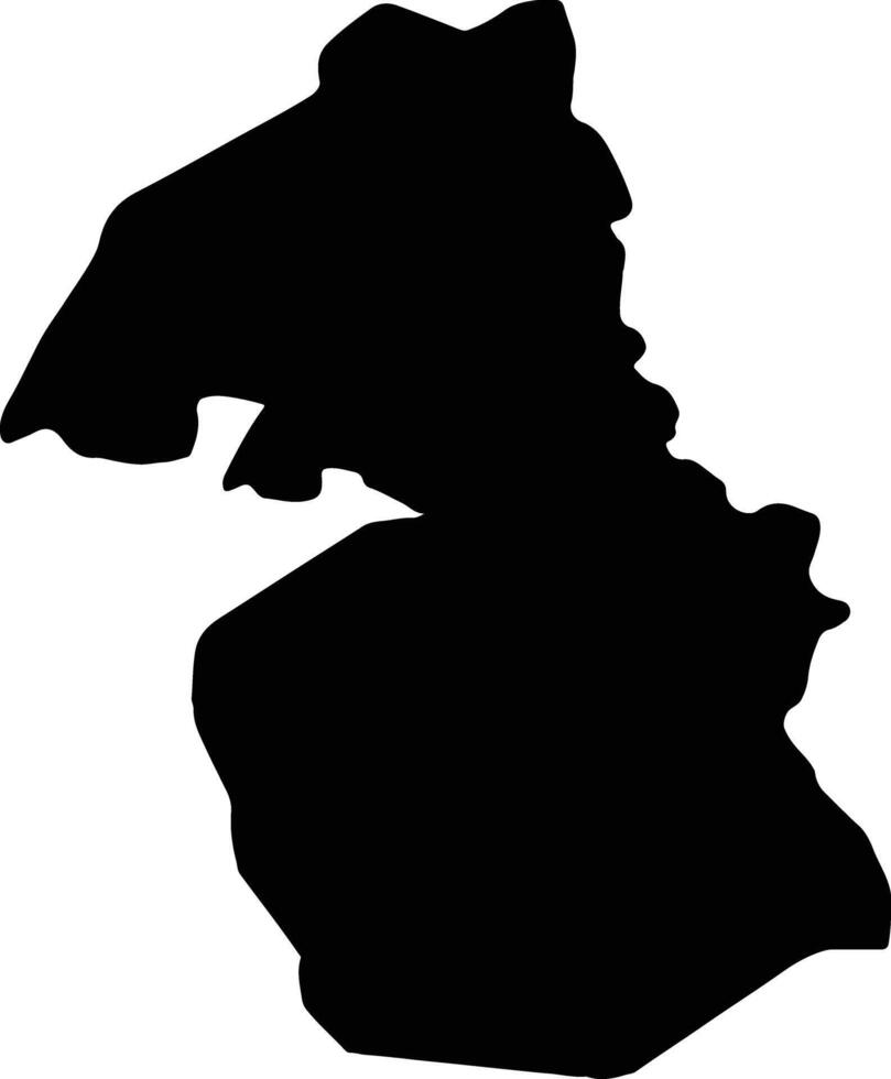 Marahoue Ivory Coast silhouette map vector