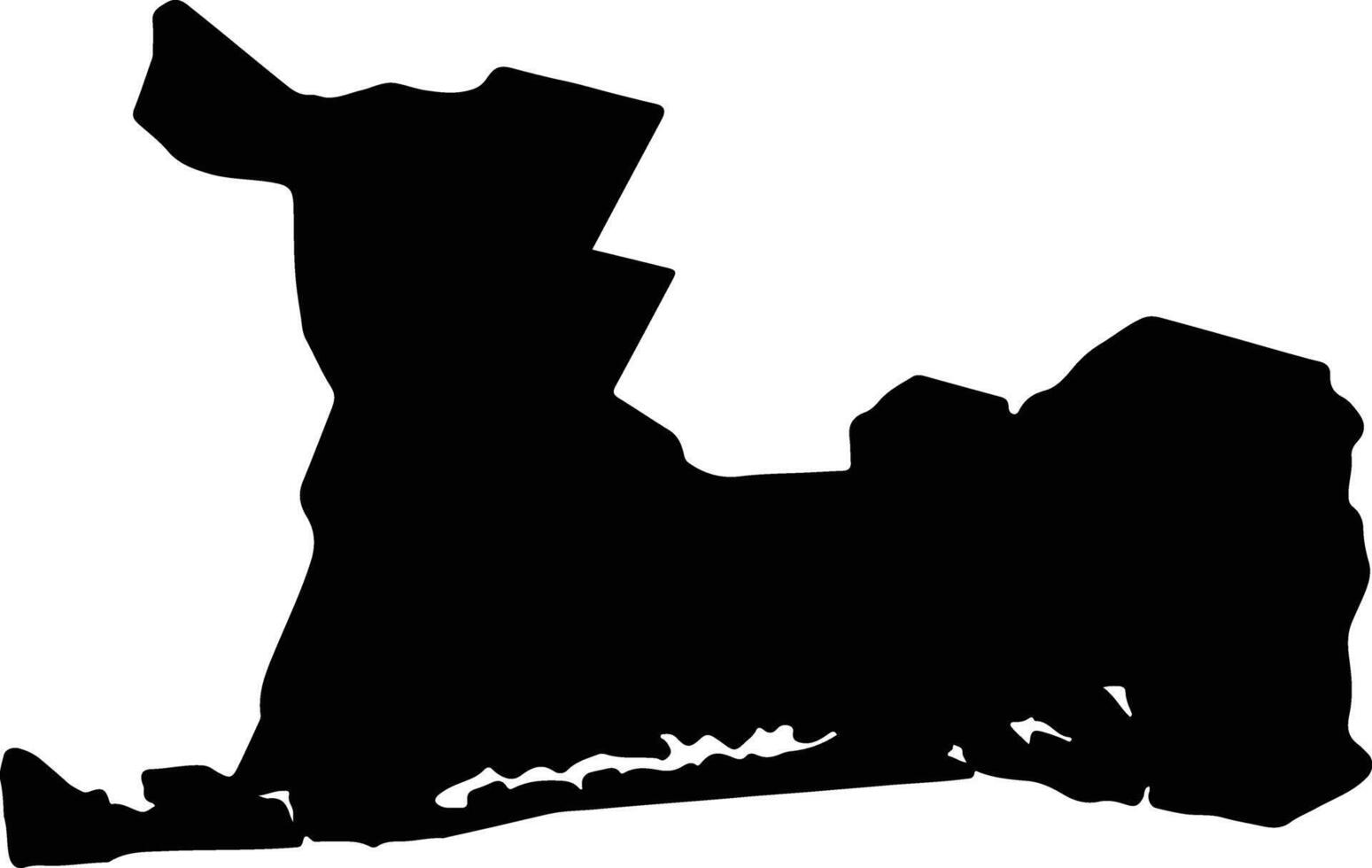 Lagunes Ivory Coast silhouette map vector