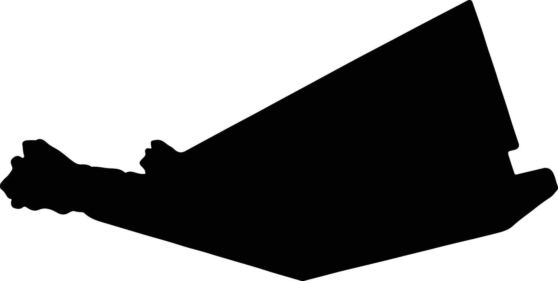 Mafraq Jordan silhouette map vector