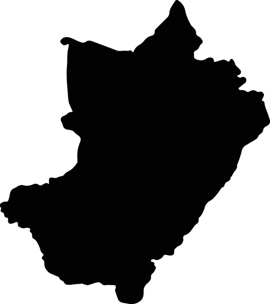 Lekoumou Republic of the Congo silhouette map vector