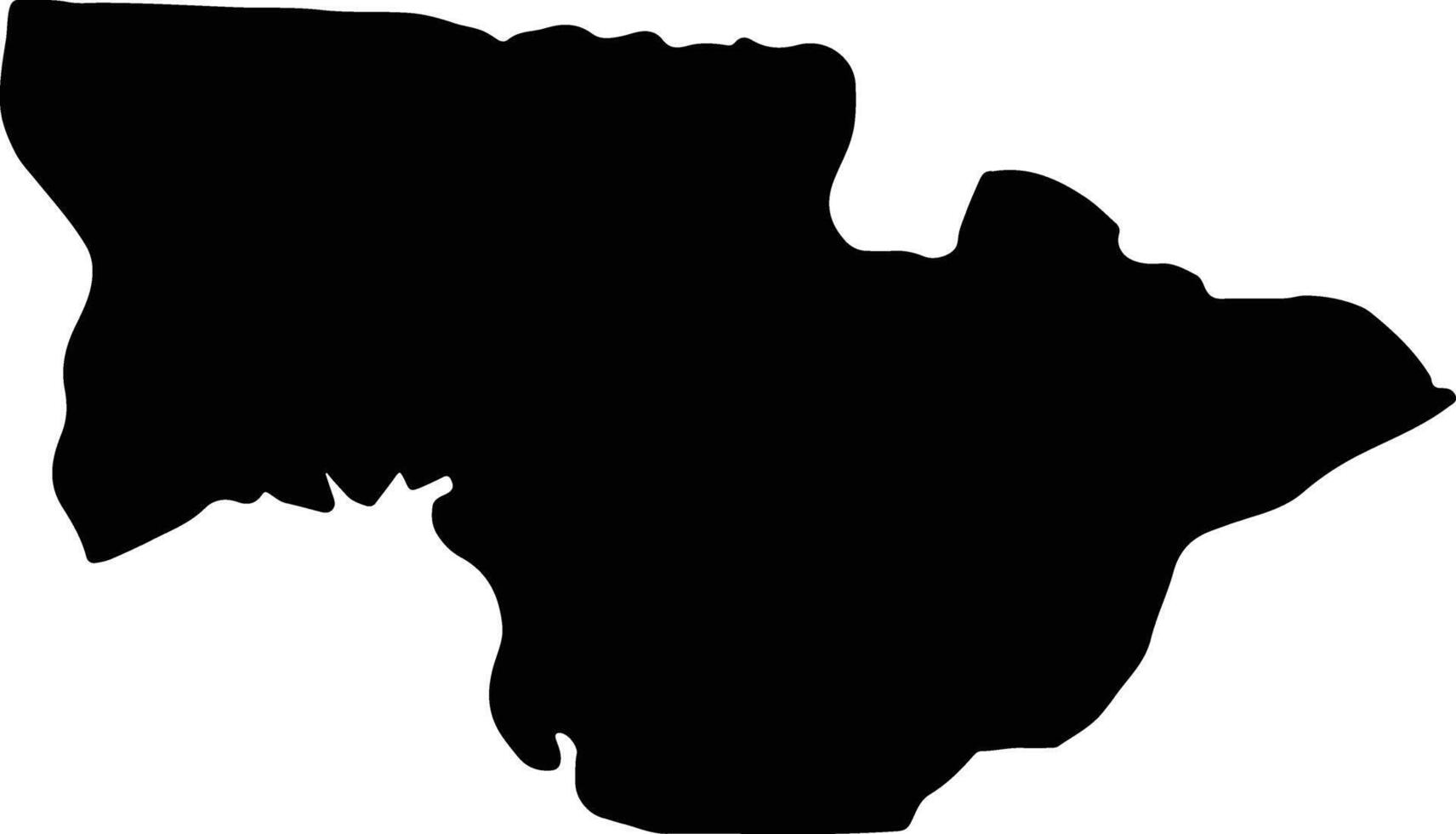 Koundara Guinea silhouette map vector