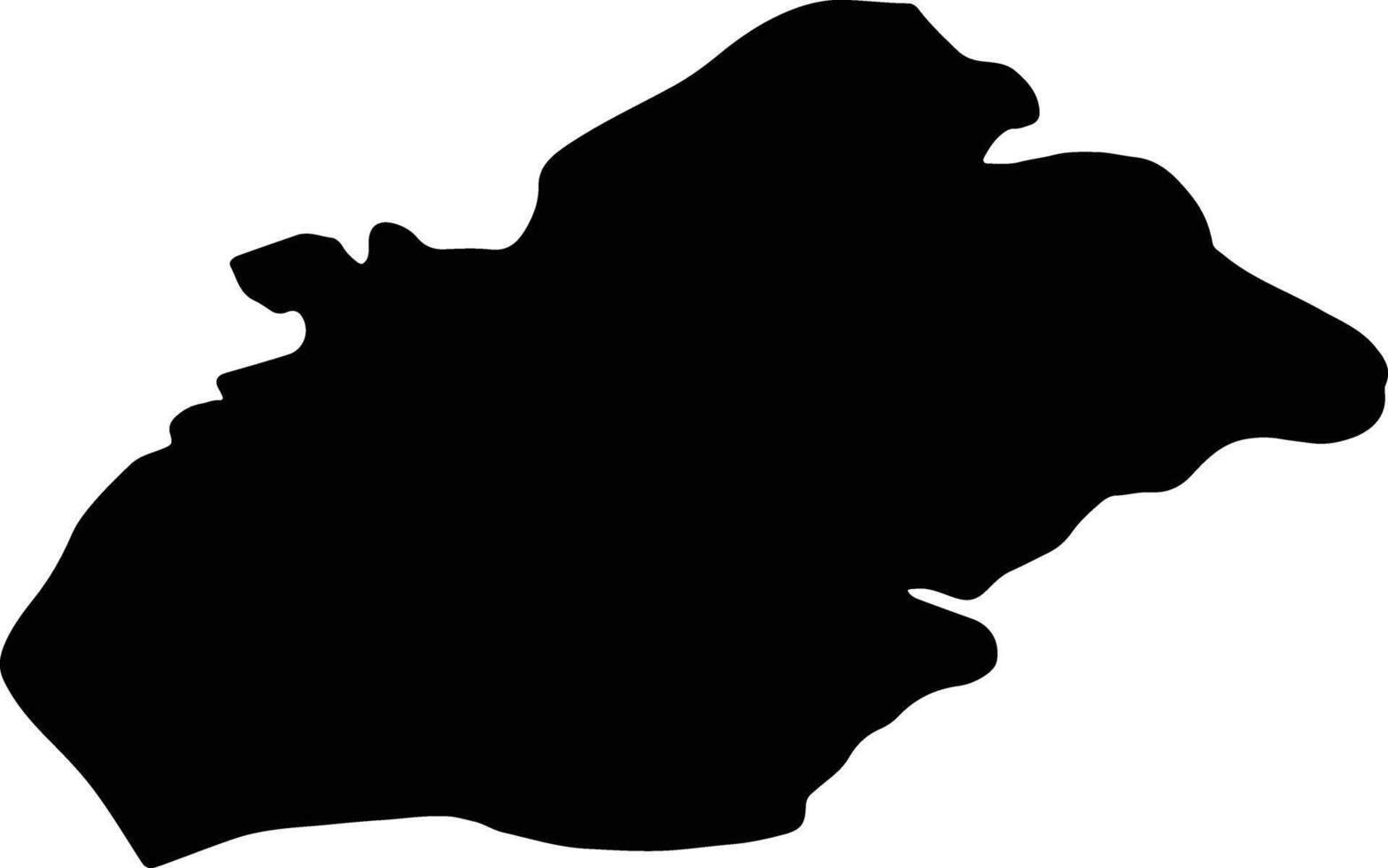 Longford Ireland silhouette map vector