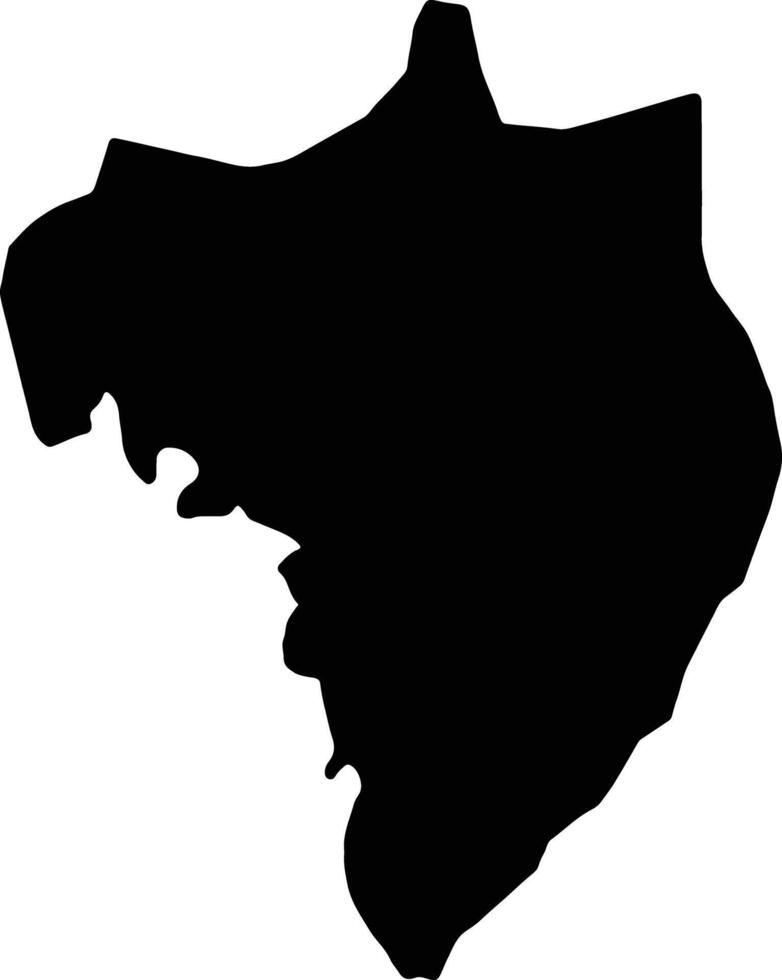 Macenta Guinea silhouette map vector