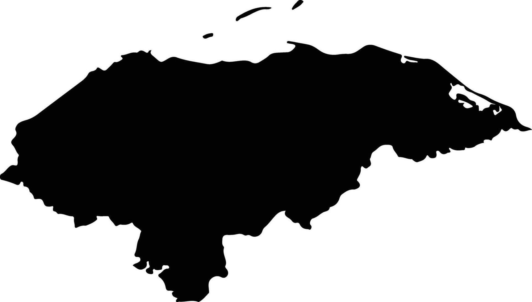 Honduras silhouette map vector