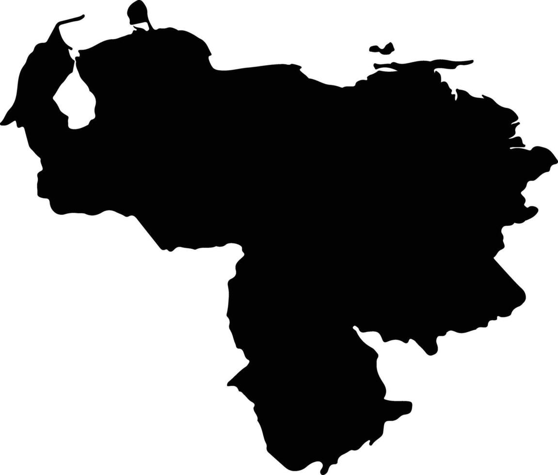 Venezuela silhouette map vector