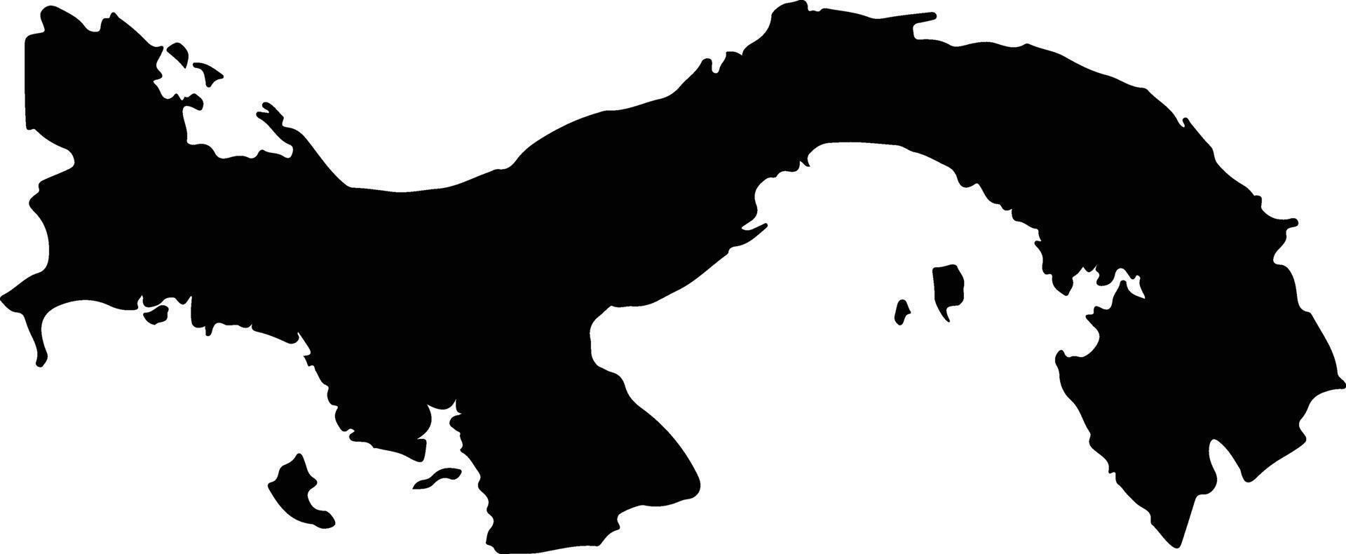Panama silhouette map vector