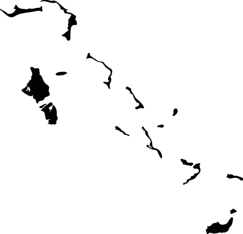 The Bahamas silhouette map vector