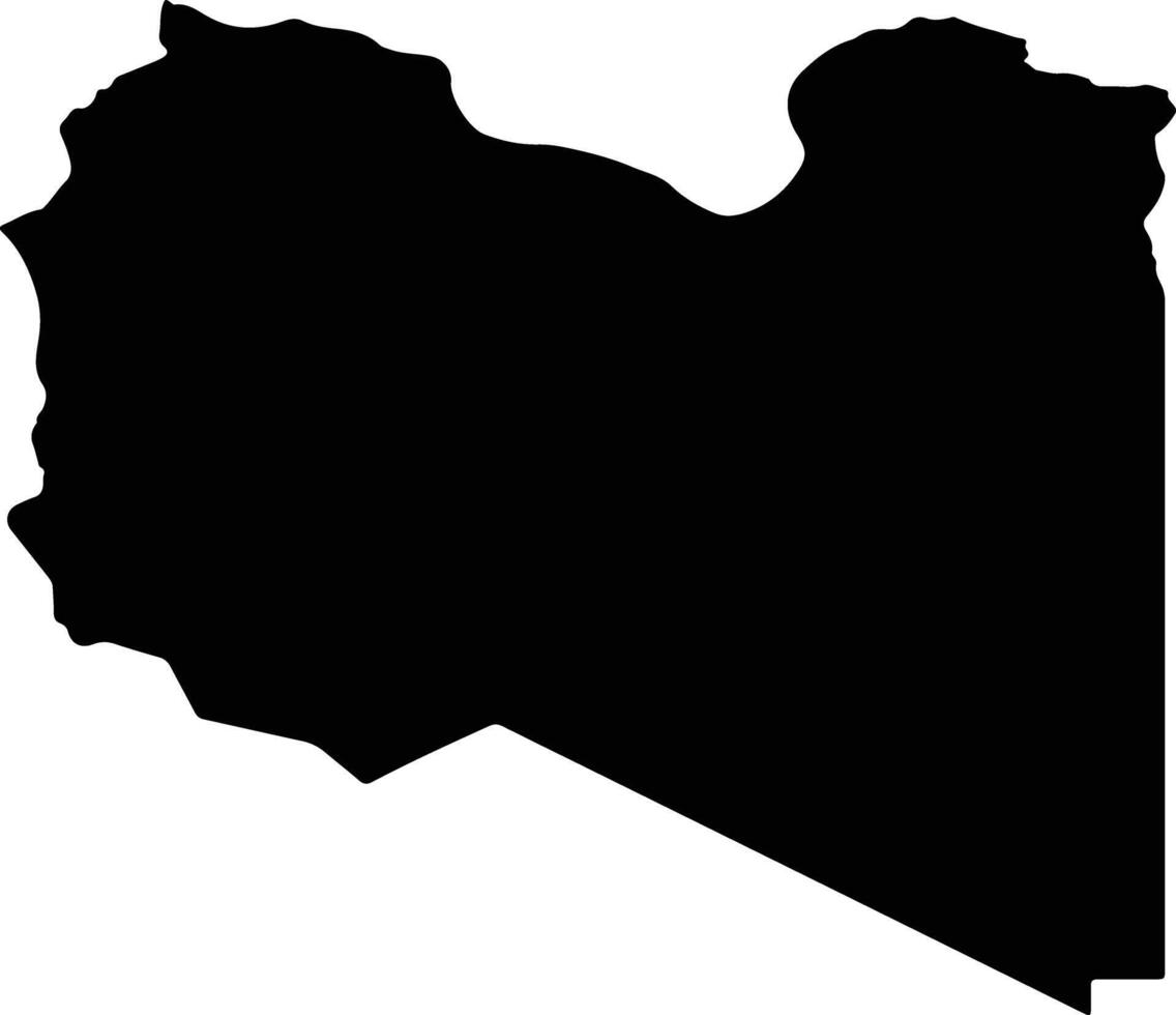Libya silhouette map vector