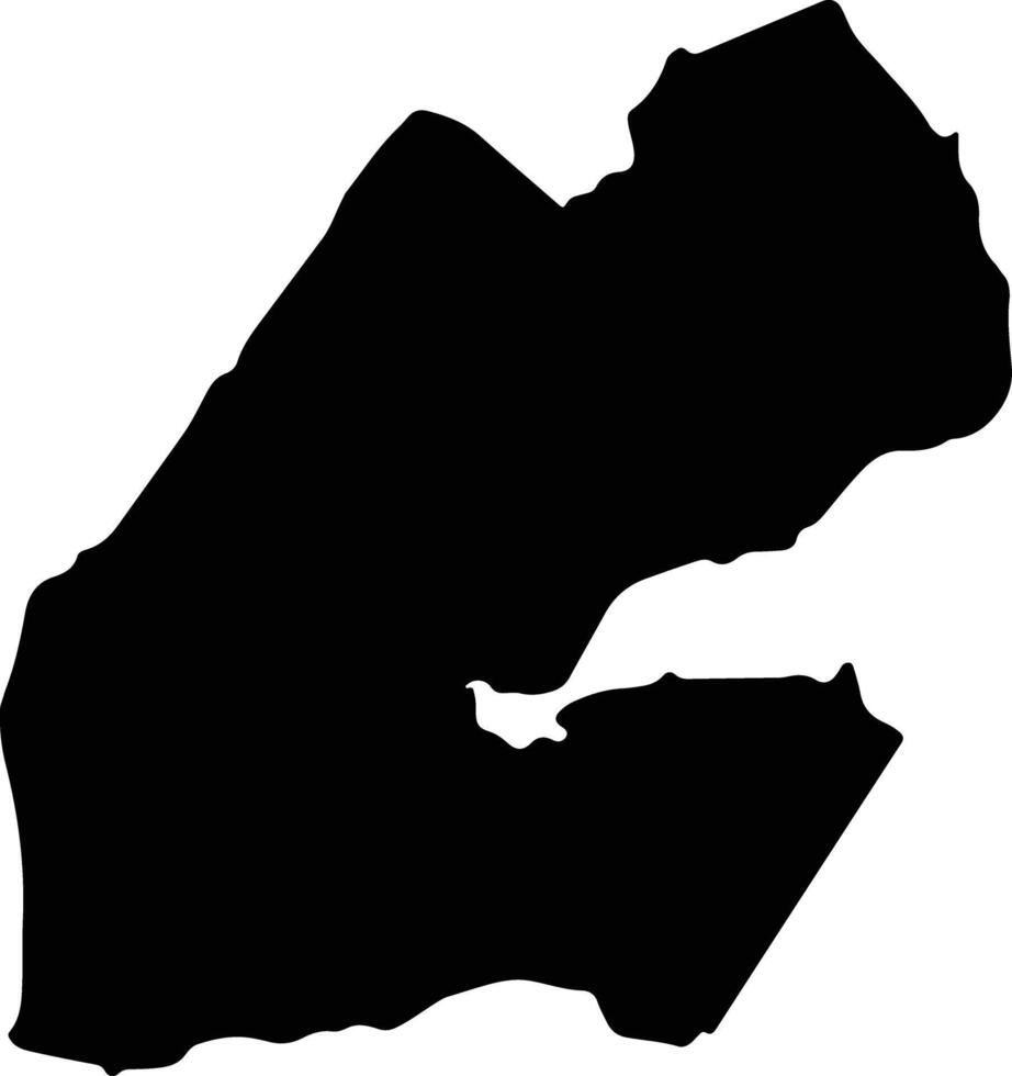 Djibouti silhouette map vector