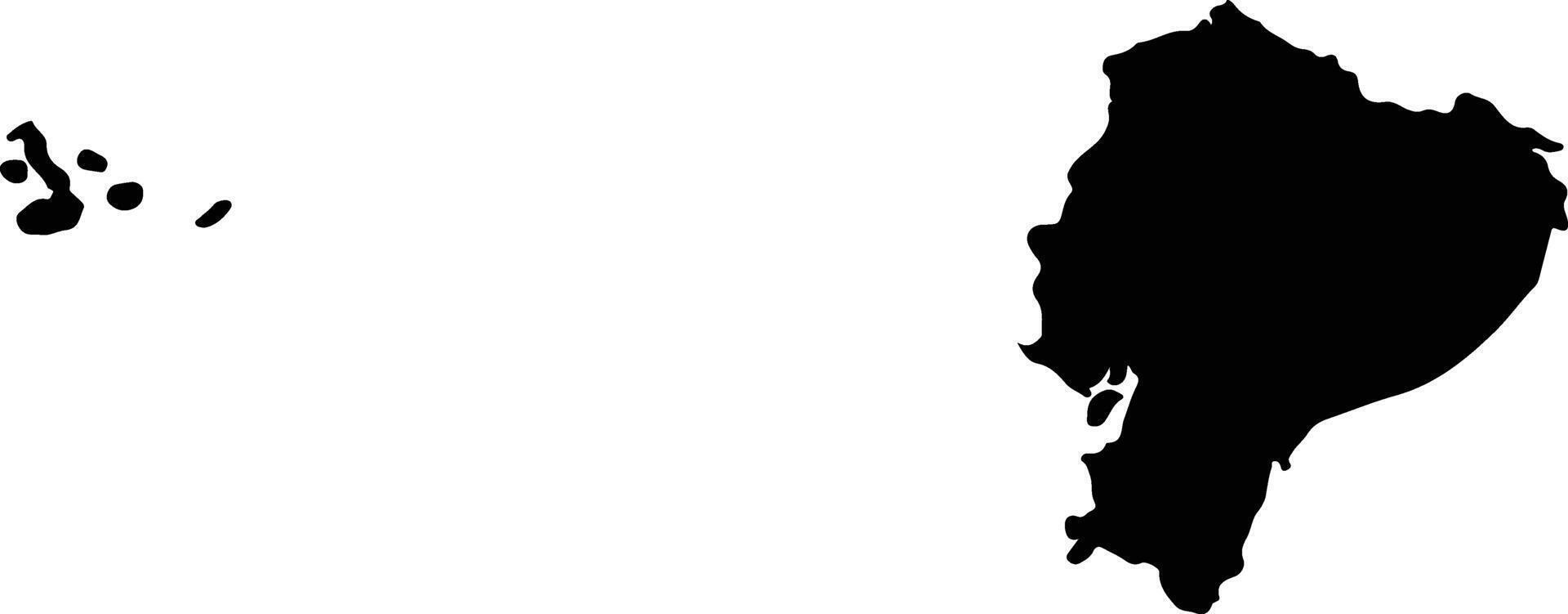 Ecuador silhouette map vector